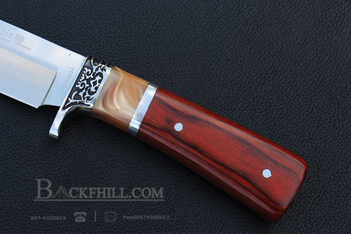 มีดใบตาย COLUMBIA รุ่น K325A ด้ามจับ ลายคลาสสิค ไม้อย่างดี พร้อมซองไนลอน