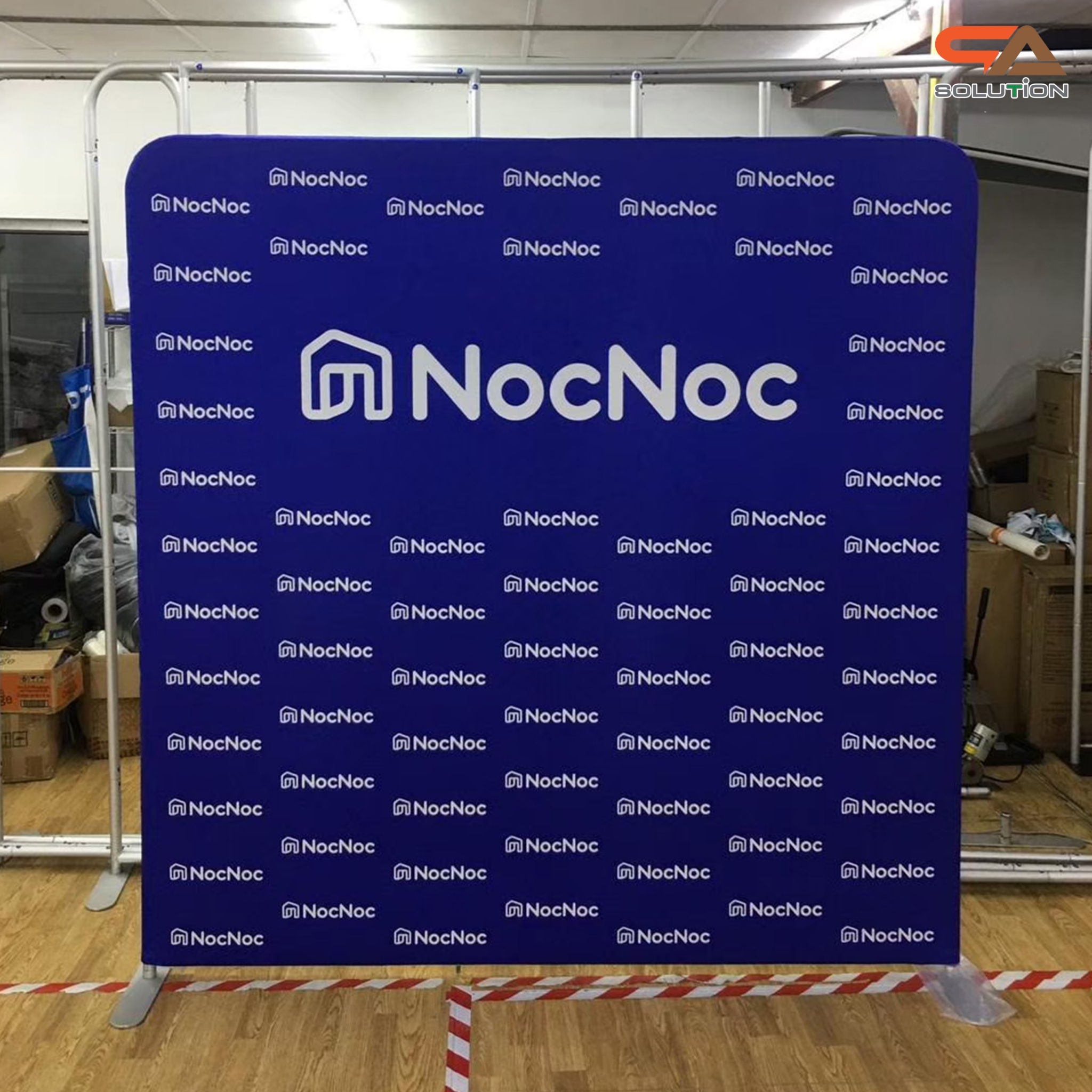 CLEARANCE SALE! แบคดรอปผ้า Fabric Backdrop รุ่นตรง ขนาด (W)244 x (H)226 cm. โครงอะลูมิเนียมถอดประกอบได้ แถมกระเป๋า ฟรี!