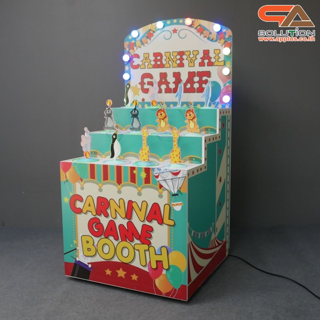 เกมส์ CARNIVAL โยนห่วงชุดสัตว์ ขนาด (W) 80 x (L)64 x (H)160 cm. ชุดสัตว์ 12 ตัว พร้อมห่วง 28 อัน (คละสีคละขนาด)