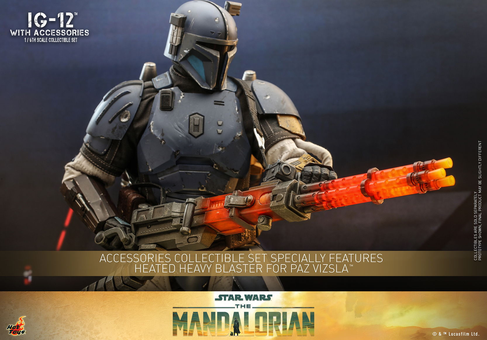 Hot Toys TMS105 1/6 Star Wars: The Mandalorian™ - IG-12™ With Accessories Set