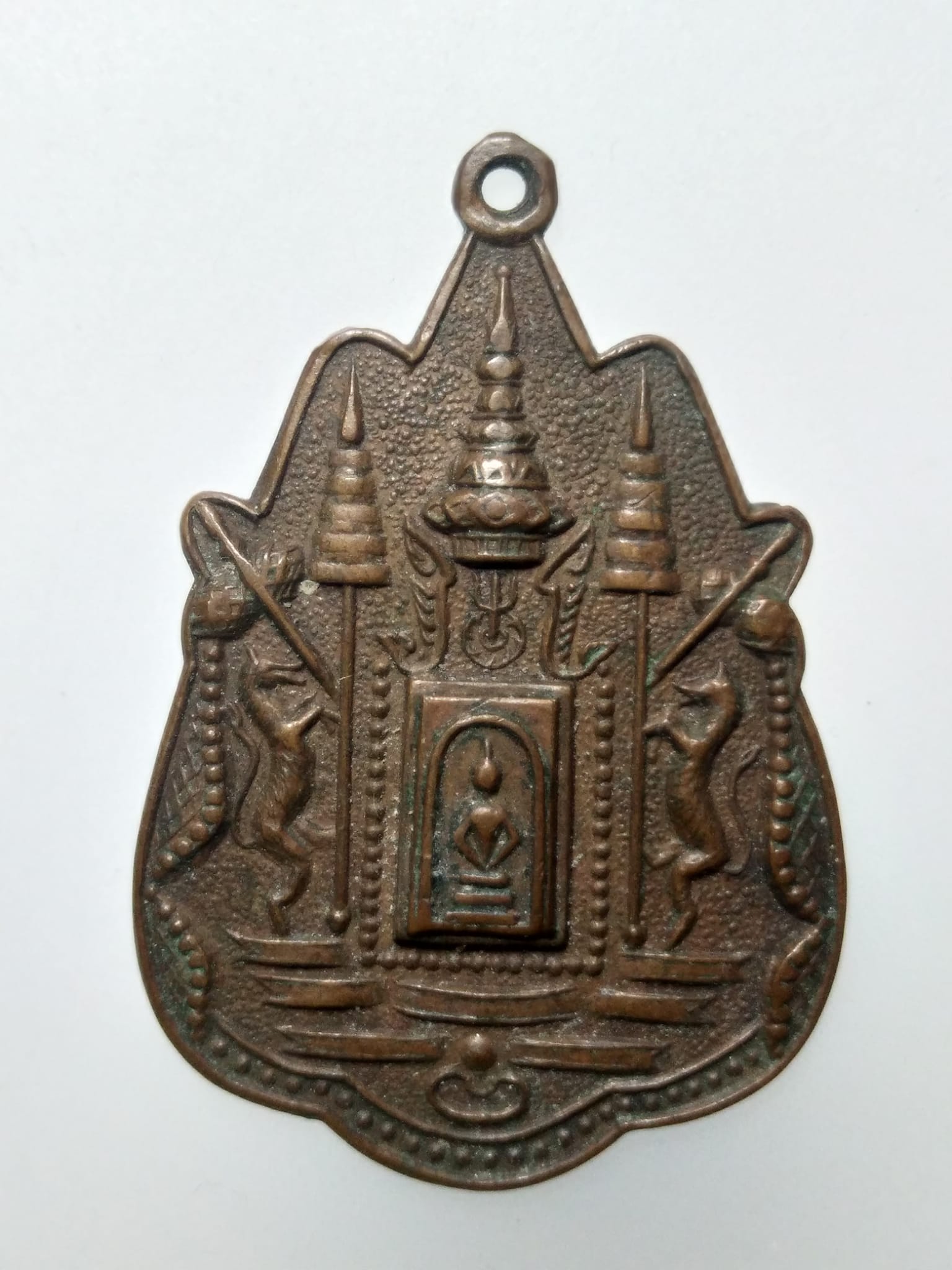 E183 เหรียญสมเด็จตราแผ่นดิน หลวงปู่นาค วัดระฆัง ปี2495