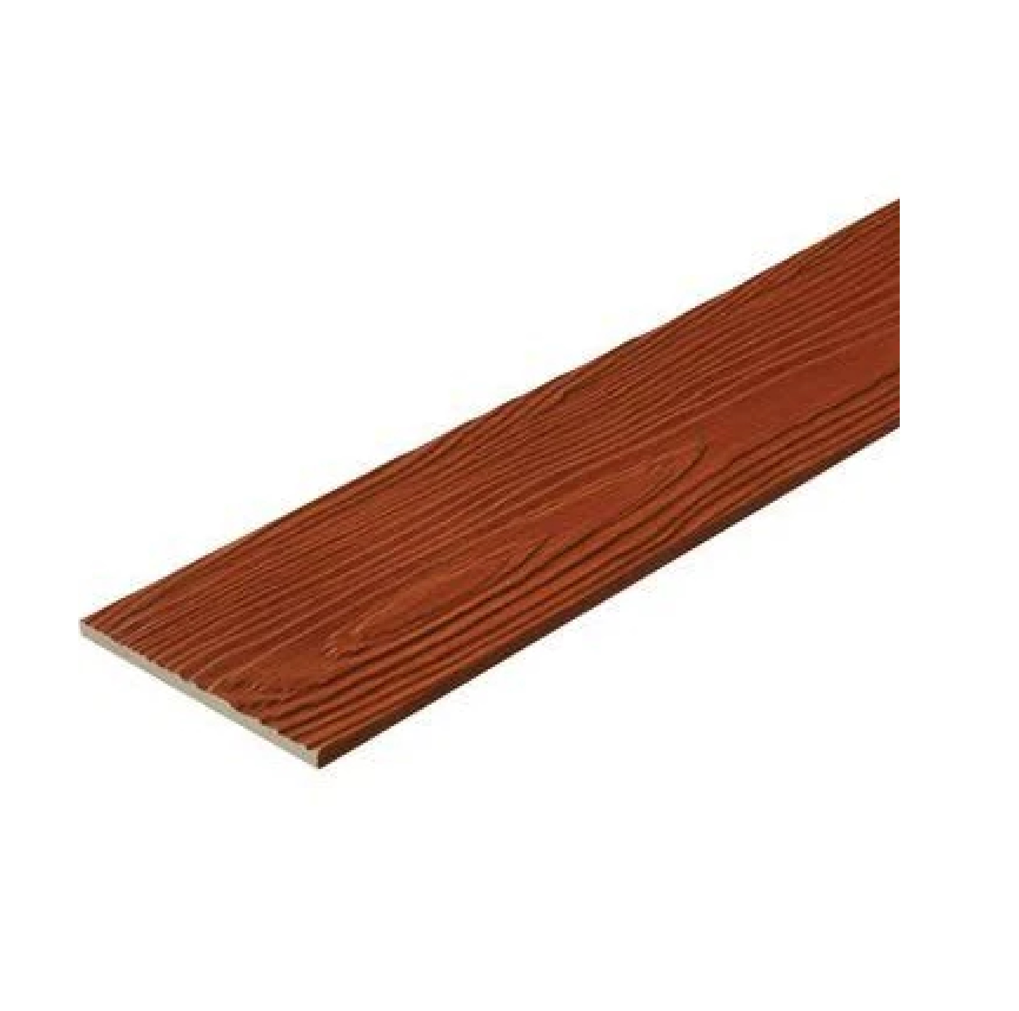 ไม้ฝา เฌอร่า ลายสัก รุ่น ขอบตรง ขนาด 15 x 400 x 0.8 ซม. สีแดงเชร์รี