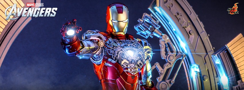 Hot Toys MMS688D53 1/6 The Avengers - Iron Man Mark VI (2.0) with Suit-Up Gantry