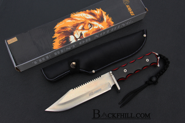 มีดใบตาย COLUMBIA รุ่น S032A 5Cr15mov สปาตาใบหนา ด้ามจับ Micarta อย่างดี พร้อมซองไนลอน
