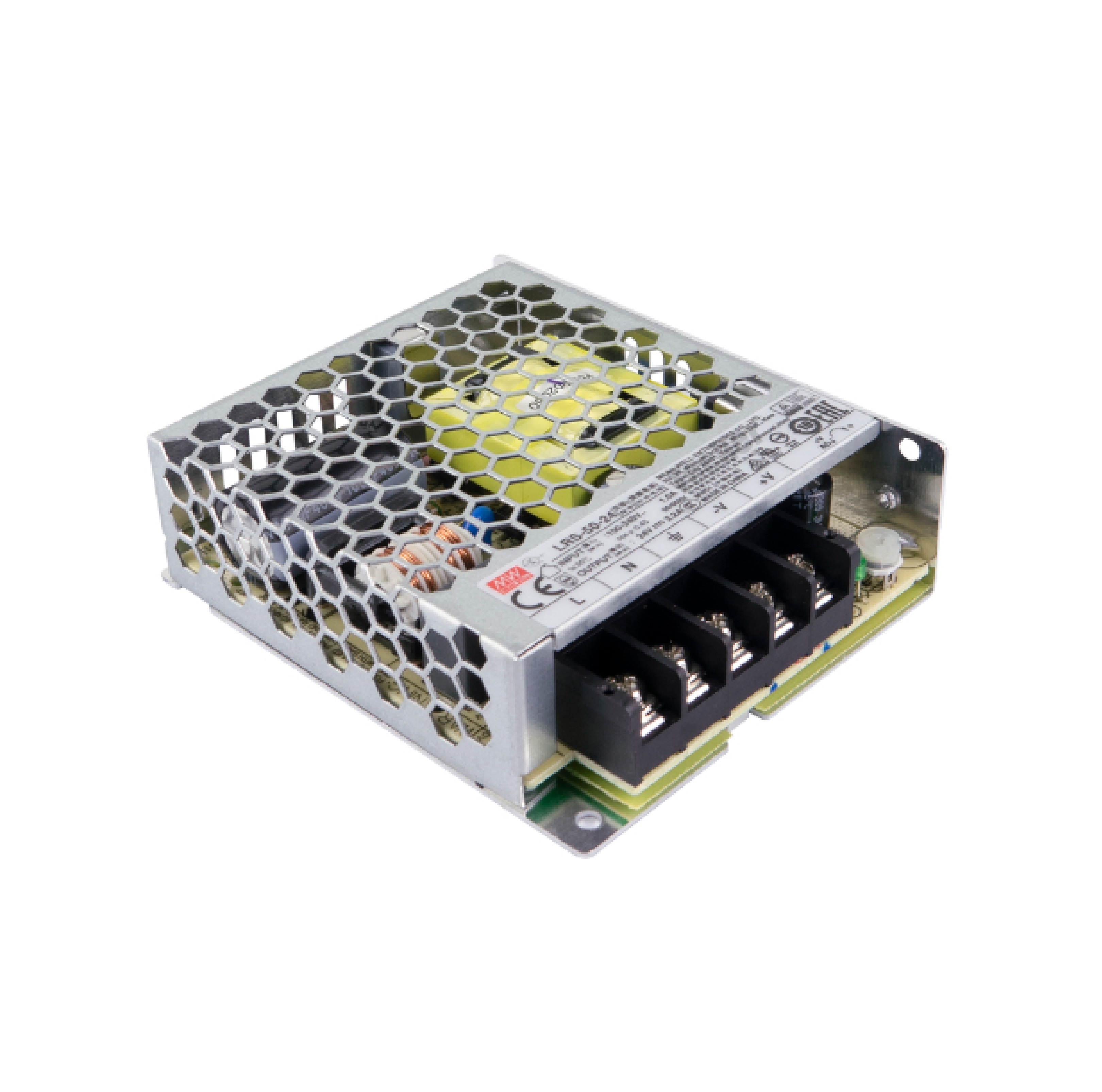 Meanwell สวิตซ์ชิ่ง เพาเวอร์ซัพพลาย 24V Single O/P รุ่น LRS Power Slupply Switching 24VDC