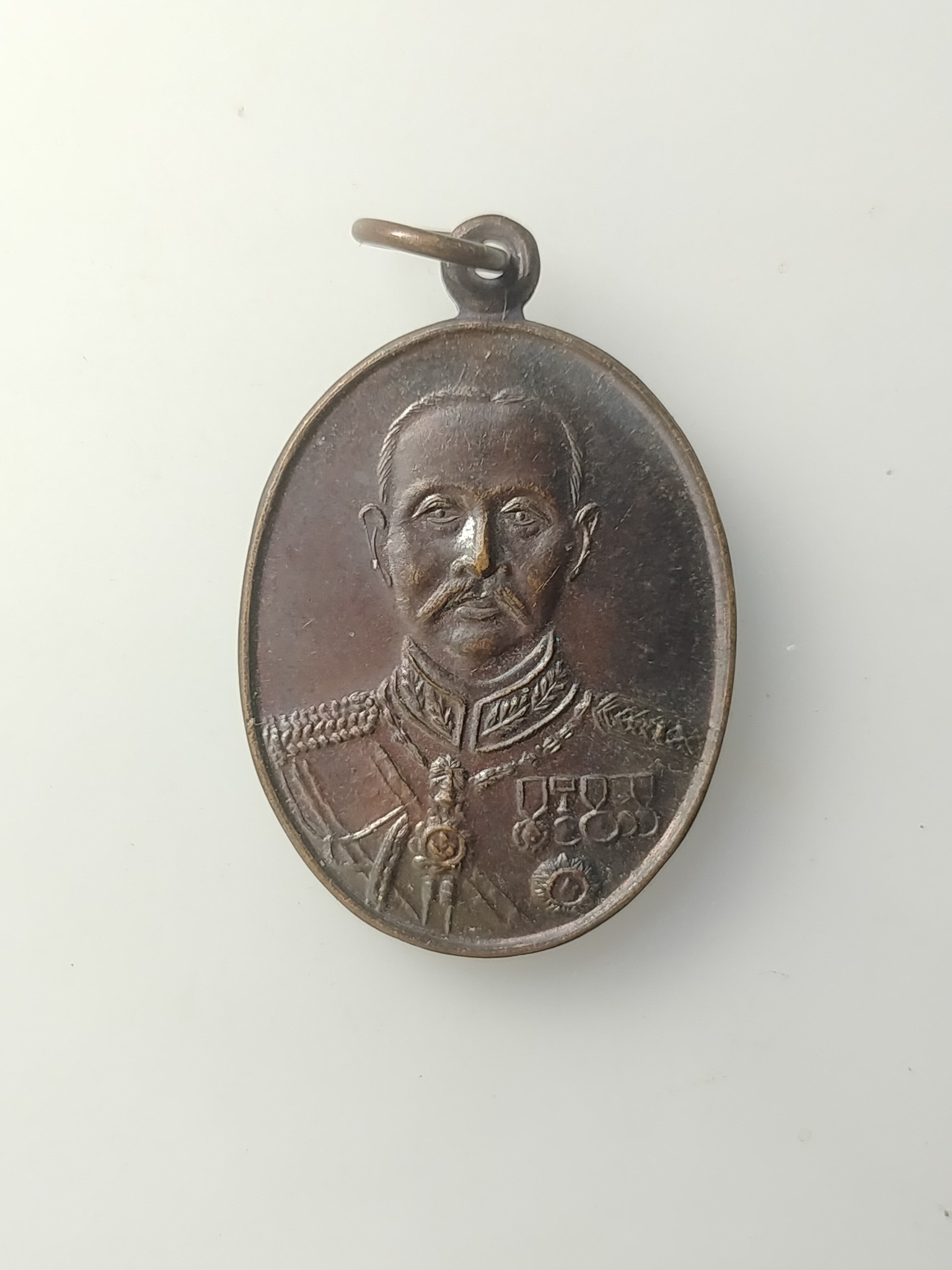 H590 เหรียญ ร.5 หลังครุฑ หลวงพ่อโอภาสี อาศรมบางมด