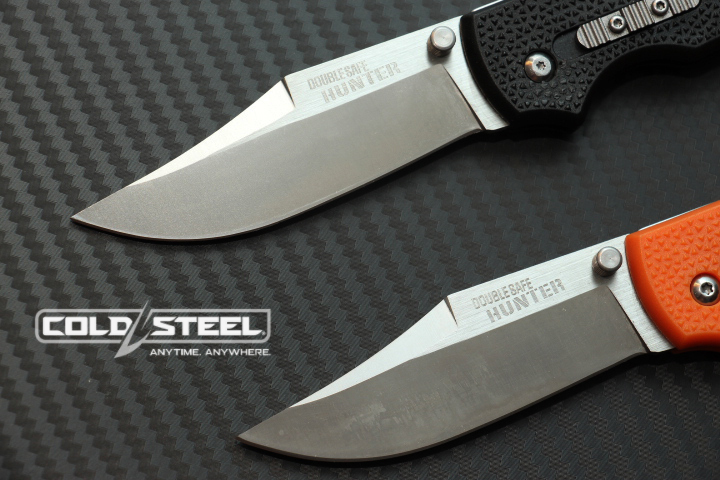 มีดพับนายพราน cold steel รุ่น DOUBLE SAFE HUNTER ใบมีด 8cr13 Mov ทรงโบวี ( AAA ) ด้ามดำ