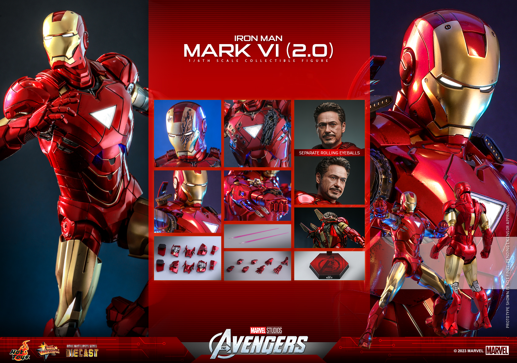 Hot Toys MMS687D52 1/6 The Avengers - Iron Man Mark VI (2.0)