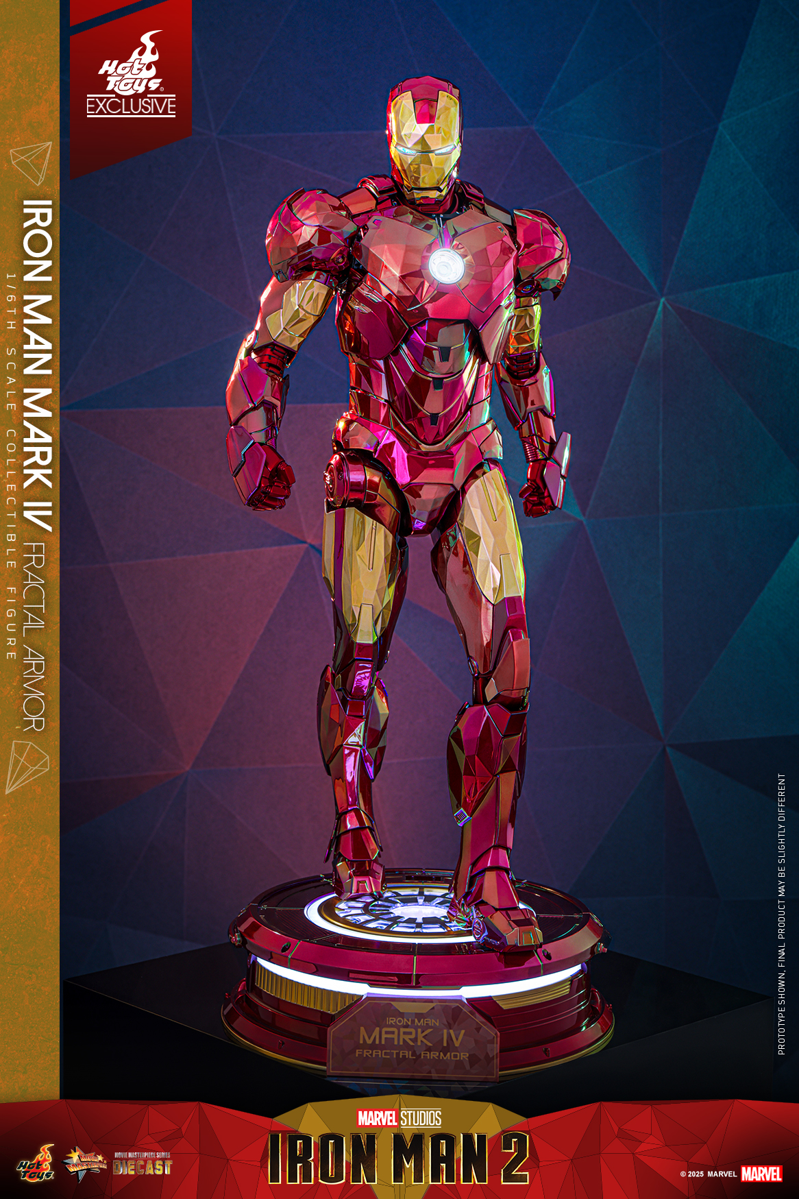 Hot Toys MMS792D70 Iron Man 2 - Iron Man Mark IV (Fractal Armor) [Hot Toys Exclusive]