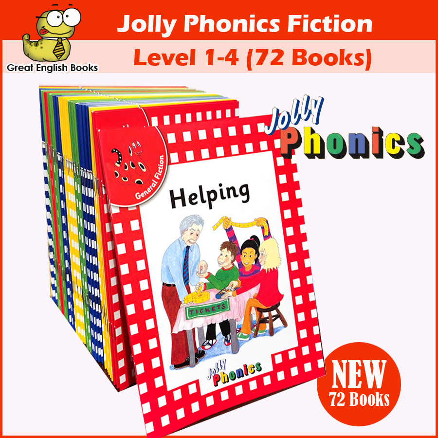 (In stock) พร้อมส่ง หนังสือเด็ก ฝึกหัดอ่านโฟนิกส์ Jolly phonics general fiction แบ่งเป็น 4 ระดับ จำนวน 72 books *กระดาษมันอย่างดี*