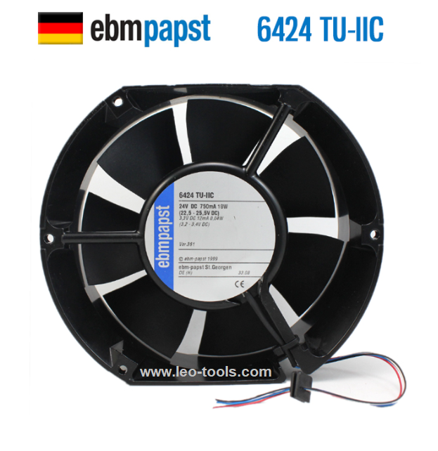 Ebmpapst 6424TU-IIC 24V 18W IP68 พัดลมกันน้ำ พัดลมระบายความร้อน