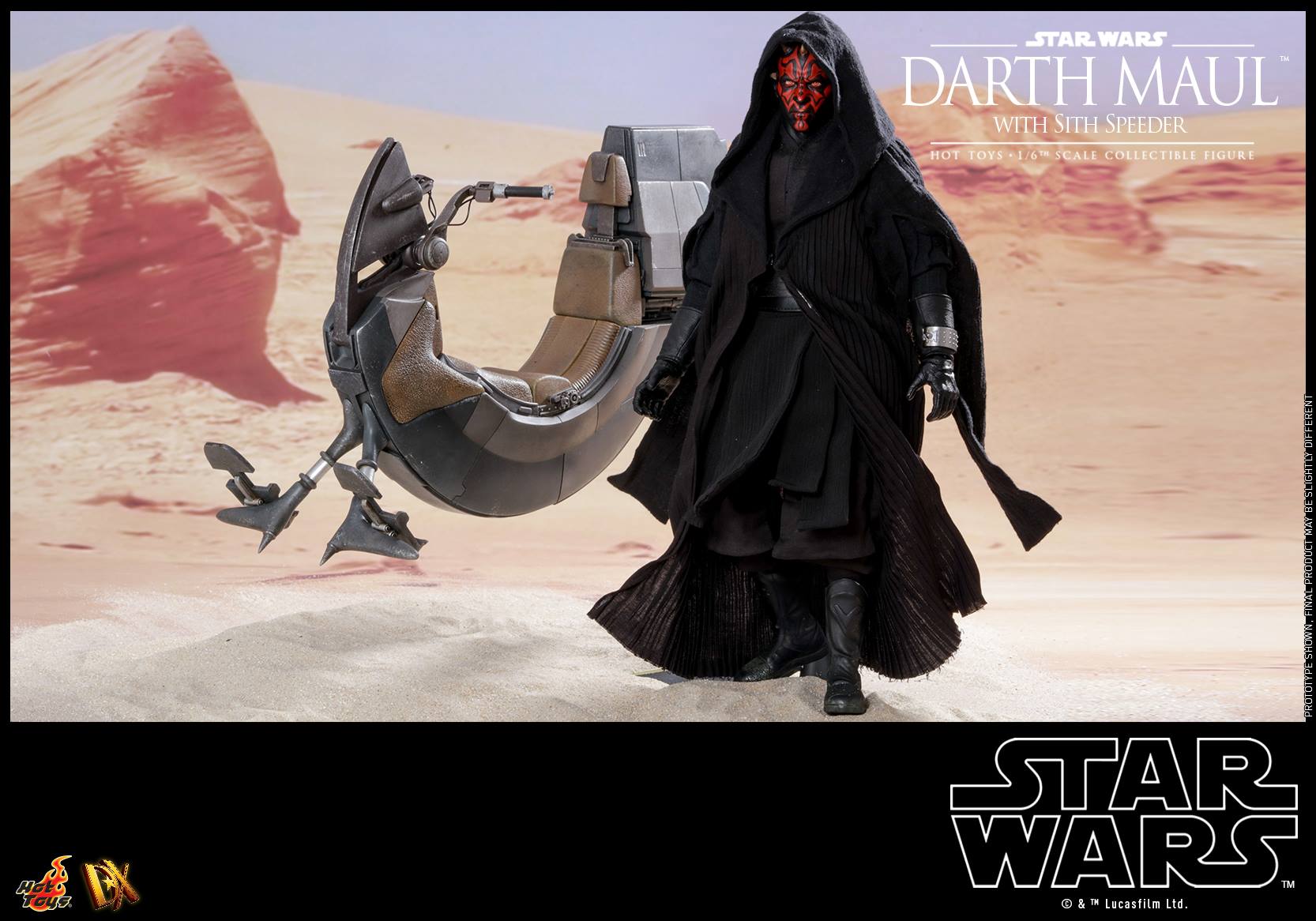 Hot Toys DX17 STAR WARS EPISODE I: THE PHANTOM MENACE - DARTH MAUL WITH SITH SPEEDER