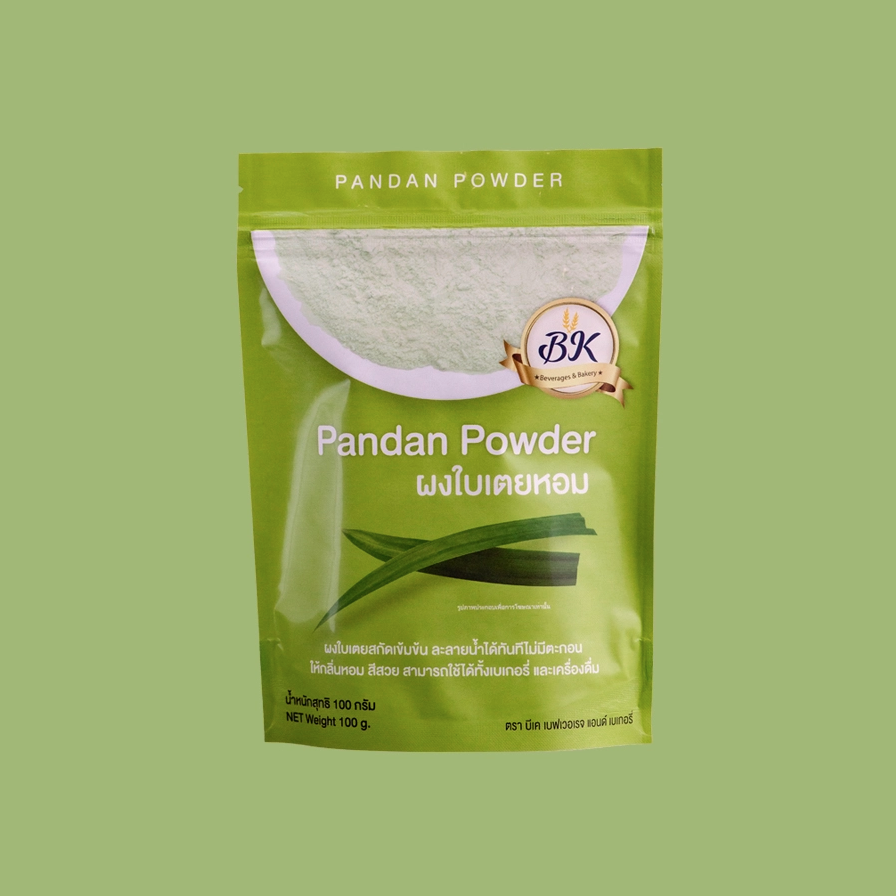 ผงใบเตยหอม BK 100กรัม (Pandan Powder BK brand 200g.)