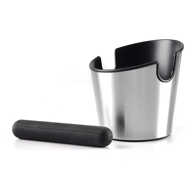 Round Stainless steel knock box mini