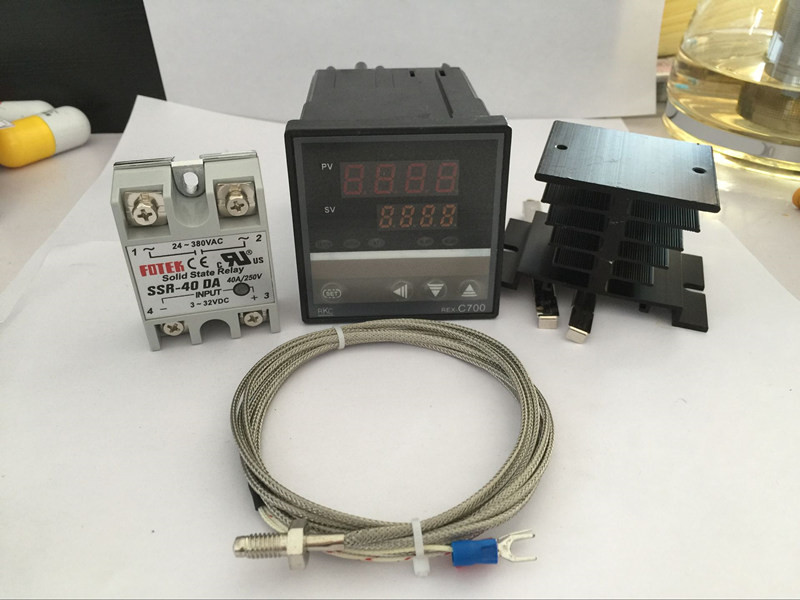 เครื่องควบคุมอุณหภูมิอุตสาหกรรม แบบPID เครื่องซีล RKC REX-C700 SSR+Heat Sink