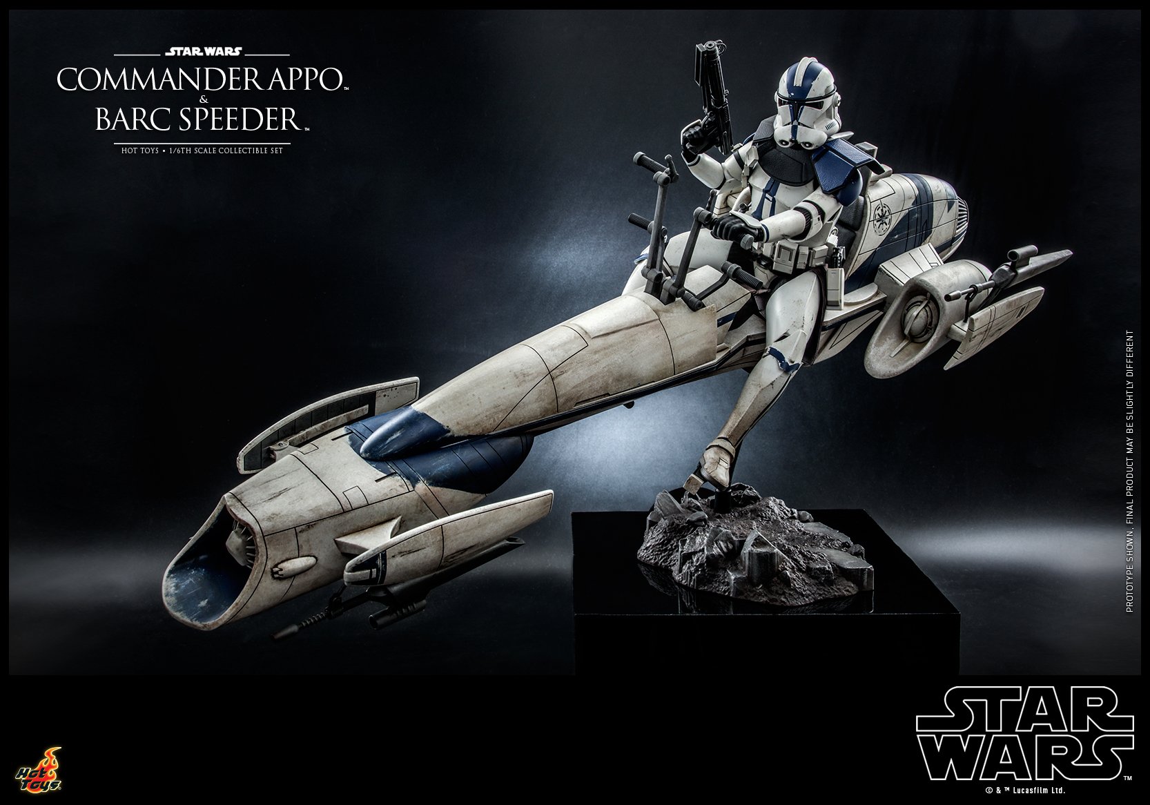 Hot Toys TMS076 1/6 Star Wars: The Clone Wars™ - Commander Appo™ and BARC Speeder™
