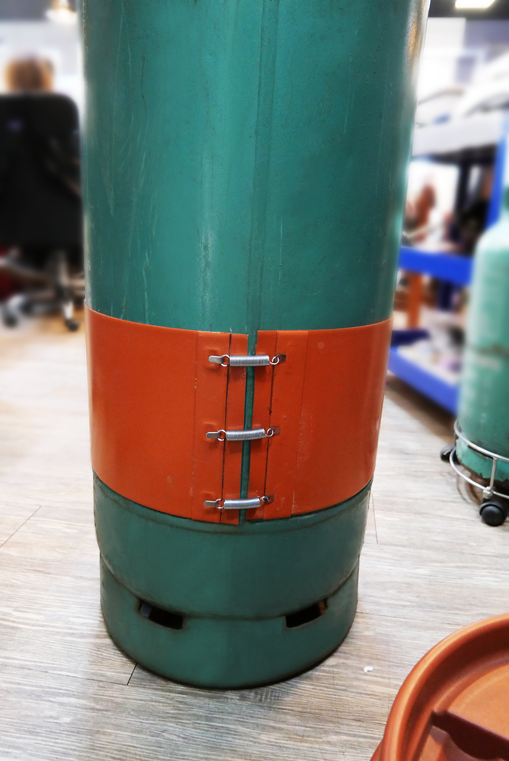 แผ่นยางซิลิโคน เครื่องทำความร้อนเทอร์โมสตัท สำหรับอุ่นถังแก๊สที่เกาะตัวเป็นน้ำแข็ง