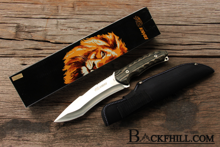 มีดใบตาย COLUMBIA รุ่น S036A 5Cr15mov ใบหนา ด้ามจับ Micarta อย่างดี พร้อมซองไนลอน