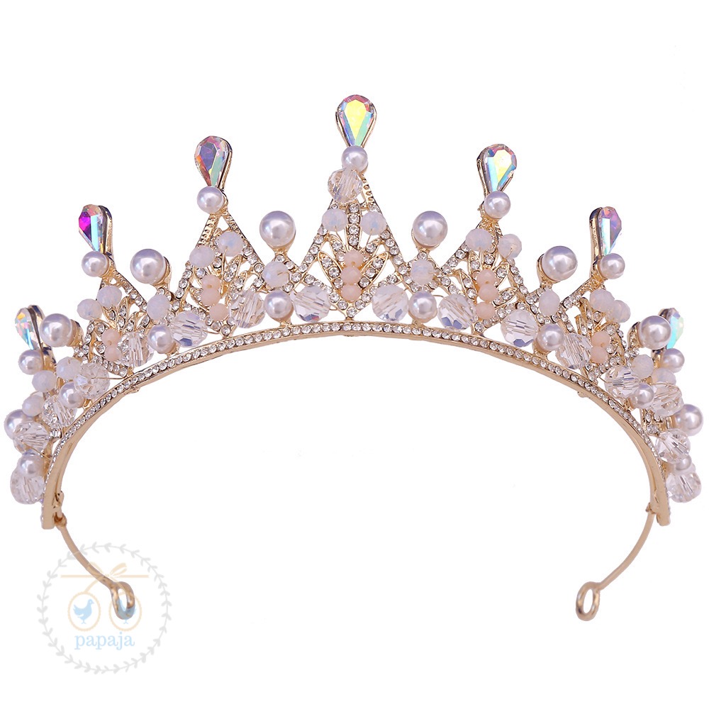 (No. 169) มงกุฏเทียร่าเพชรบนยอดประดับเพชรรูปหยดน้ำเม็ดใหญ่