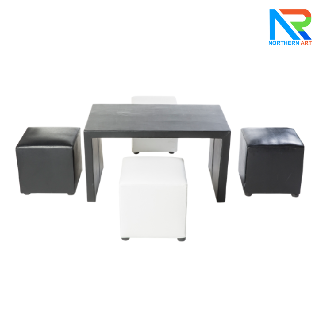 เช่าชุดโต๊ะทรงตัว U หุ้มหนังทั้งตัว พร้อมเก้าอี้ 4 ตัว (เก้าอี้มีหลายแบบให้เลือก)