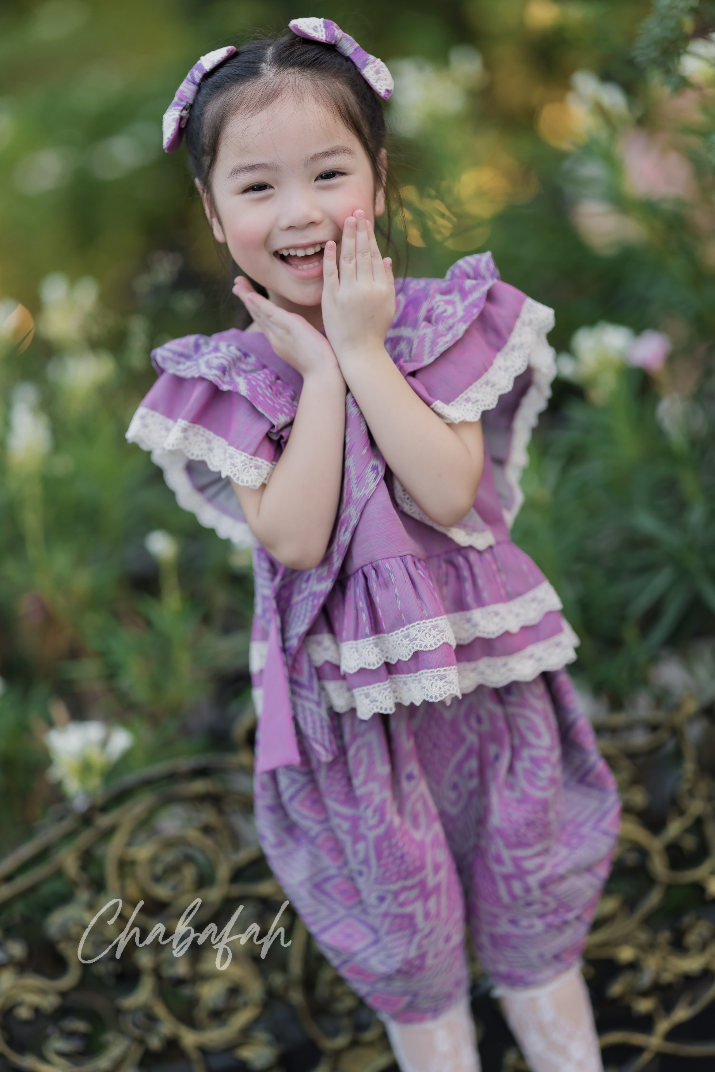 (เซต 4 ชิ้น) ชุดไทยแบรนด์ Chabafah รุ่น ศิรินภา สีชมพูกลีบบัว