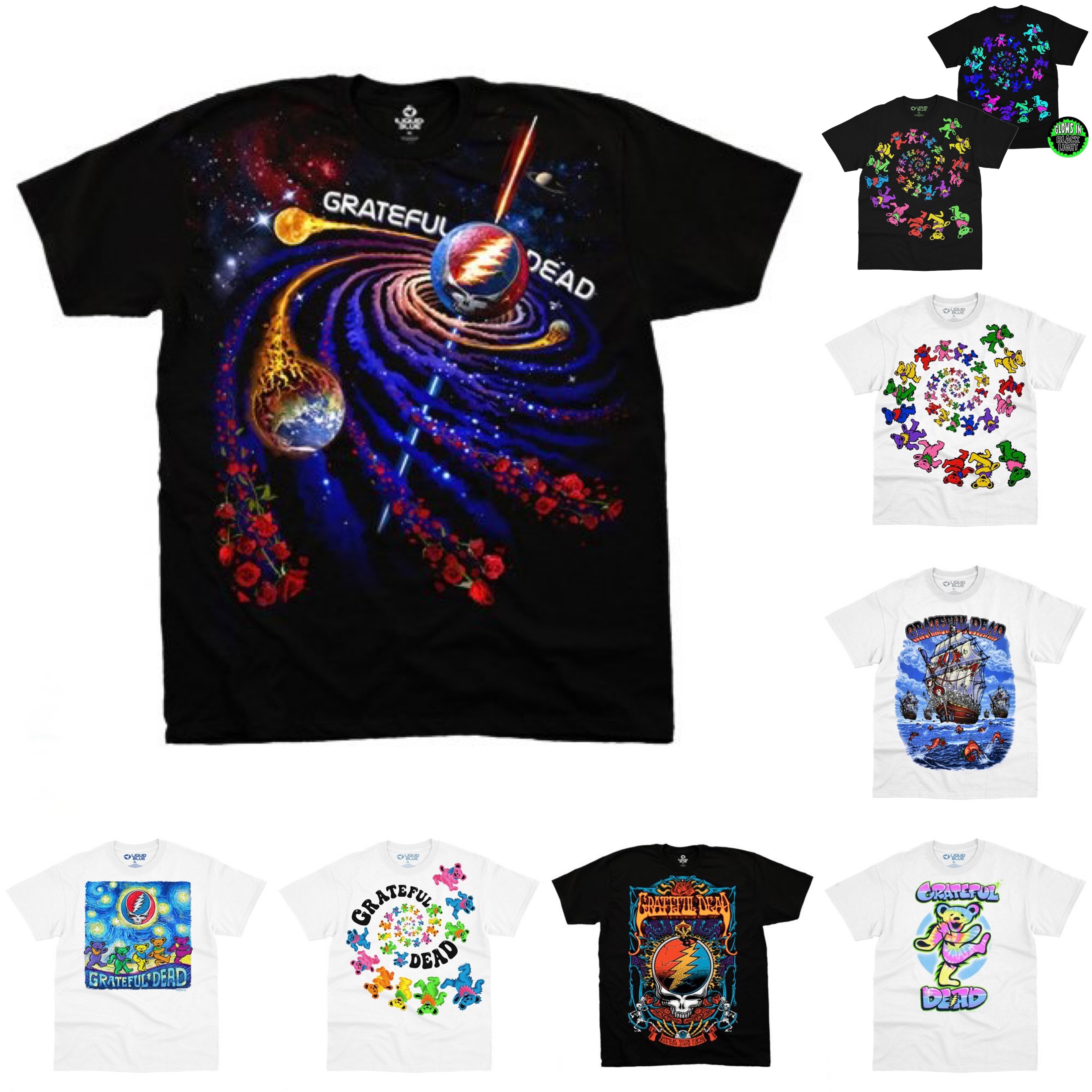 🇺🇸[PREORDER] เสื้อวง GRATEFUL DEAD T-SHIRT รวมลายสุดฮิต ลิขสิทธิ์แท้ LIQUID BLUE จาก USA