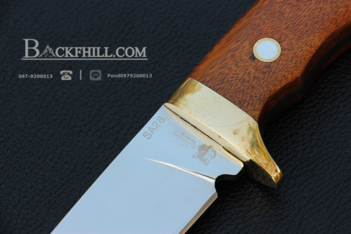 มีดใบตาย COLUMBIA รุ่น SA28 ใบสแตนเลสปัดเงา ด้ามไม้