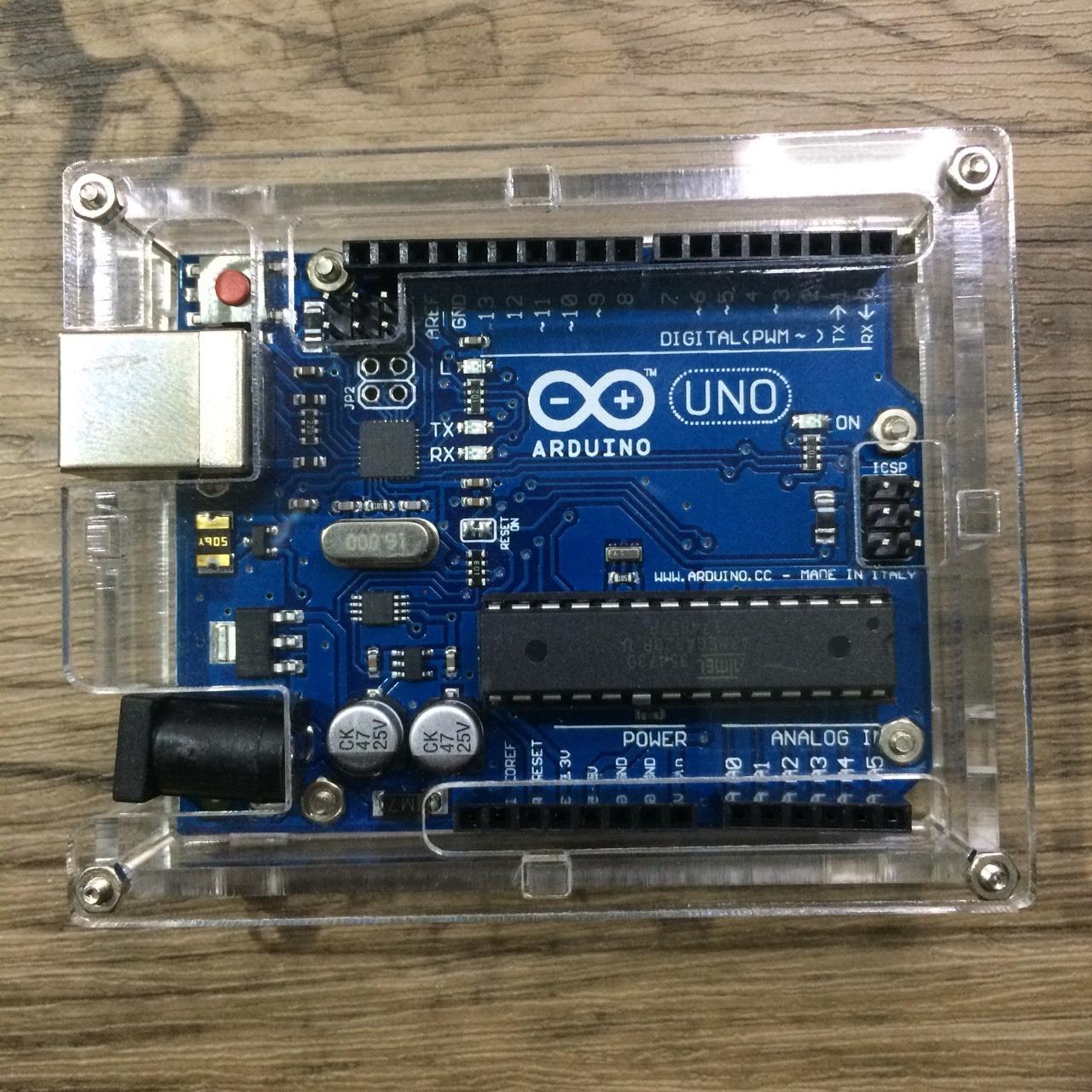 Board Arduino UNO R3 Rev3 328 Board AT mega328P Acrylic Case