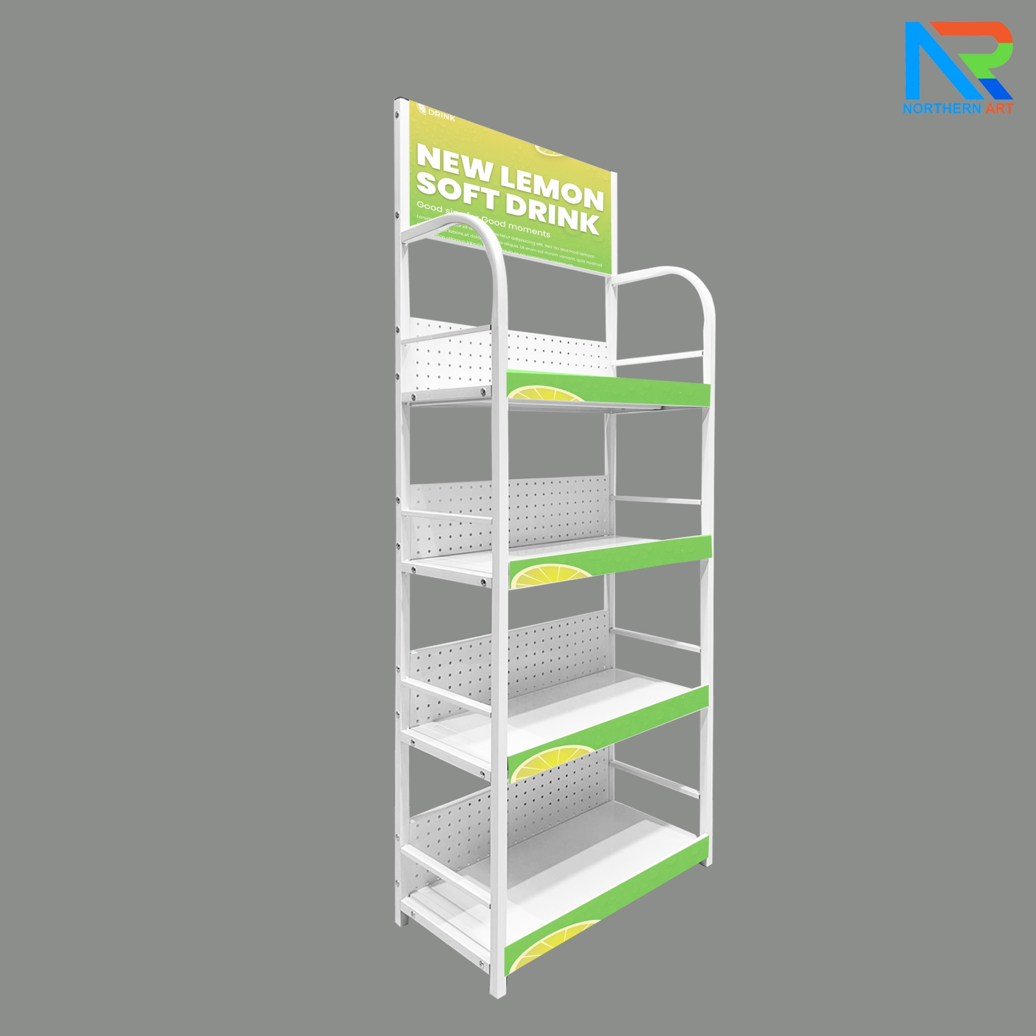 เช่าชั้นวางสินค้าเหล็ก 4 ชั้น สีขาว ขนาด (W)60 x (D)30 x (H)160 ซม. ถอดประกอบได้