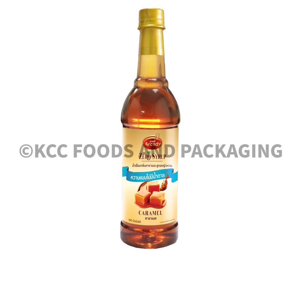 Arcady อาเคดี้ - Zero syrup น้ำเชื่อมกลิ่นคาราเมล สูตรหญ้าหวาน (730ml)