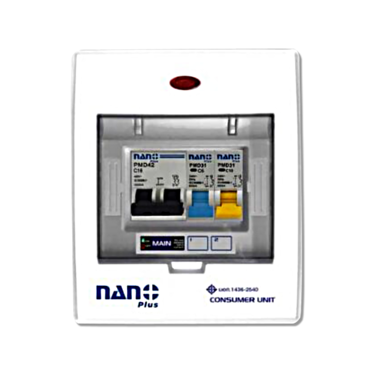 NANO ตู้คอนซูมเมอร์ยูนิต NANO PLUS เมน+2 ช่อง (พร้อม MCB+ลูกย่อย)