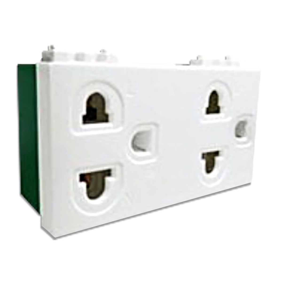 NANO เต้ารับคู่มีกราวน์+ม่านนิรภัย 16A 250V ขนาด 3 ช่อง (แบบขันน็อต) Classic series รุ่น SC-P602 (10 ชิ้น/กล่อง)