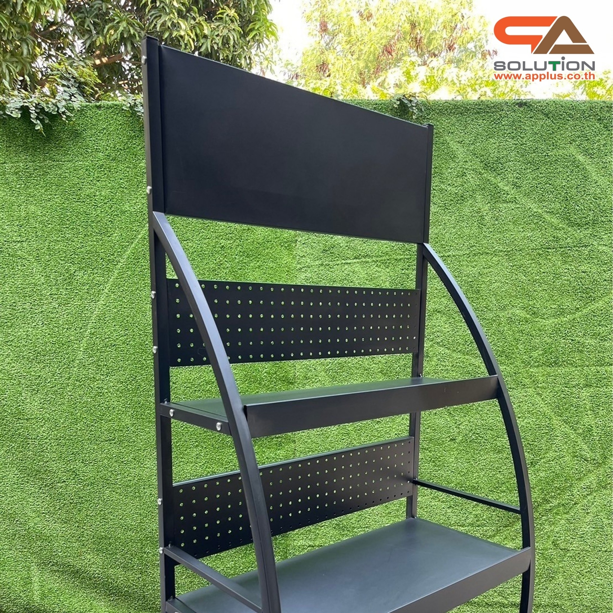 ชั้นวางสินค้าเหล็ก 4ชั้น สีดำขนาด(W)70 x (D)45 x (H)170 cm.(ถอดประกอบได้) แข็งแรง รับน้ำหนักได้ดี