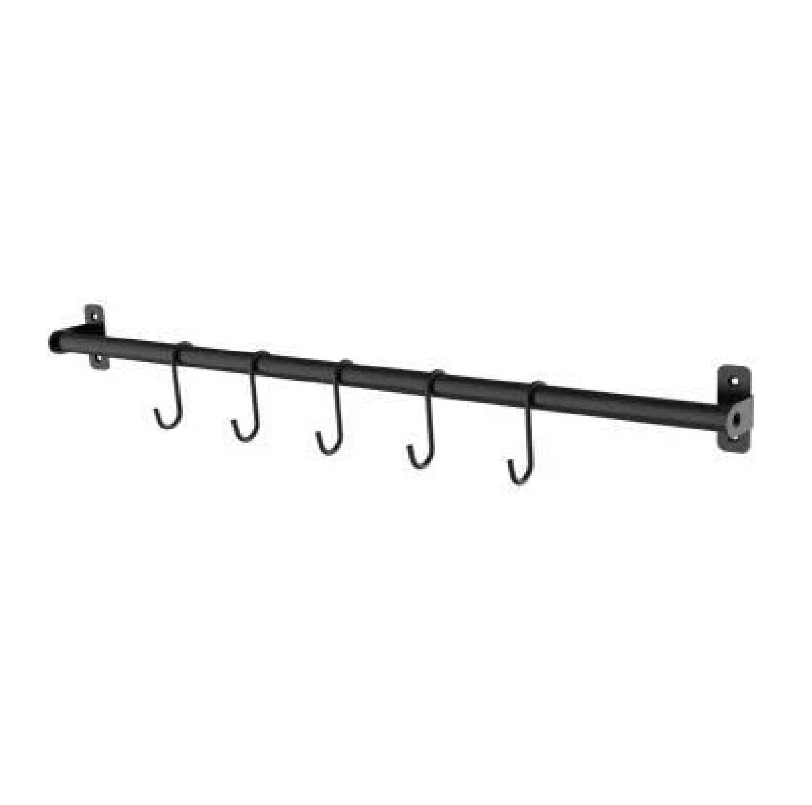 ราวแขวนพร้อมตะขอแขวนตัวเอส Darco KASSA HOME รุ่น WK112102-1 ขนาด 57 x 4.1 x 6.1 ซม. สีดำ