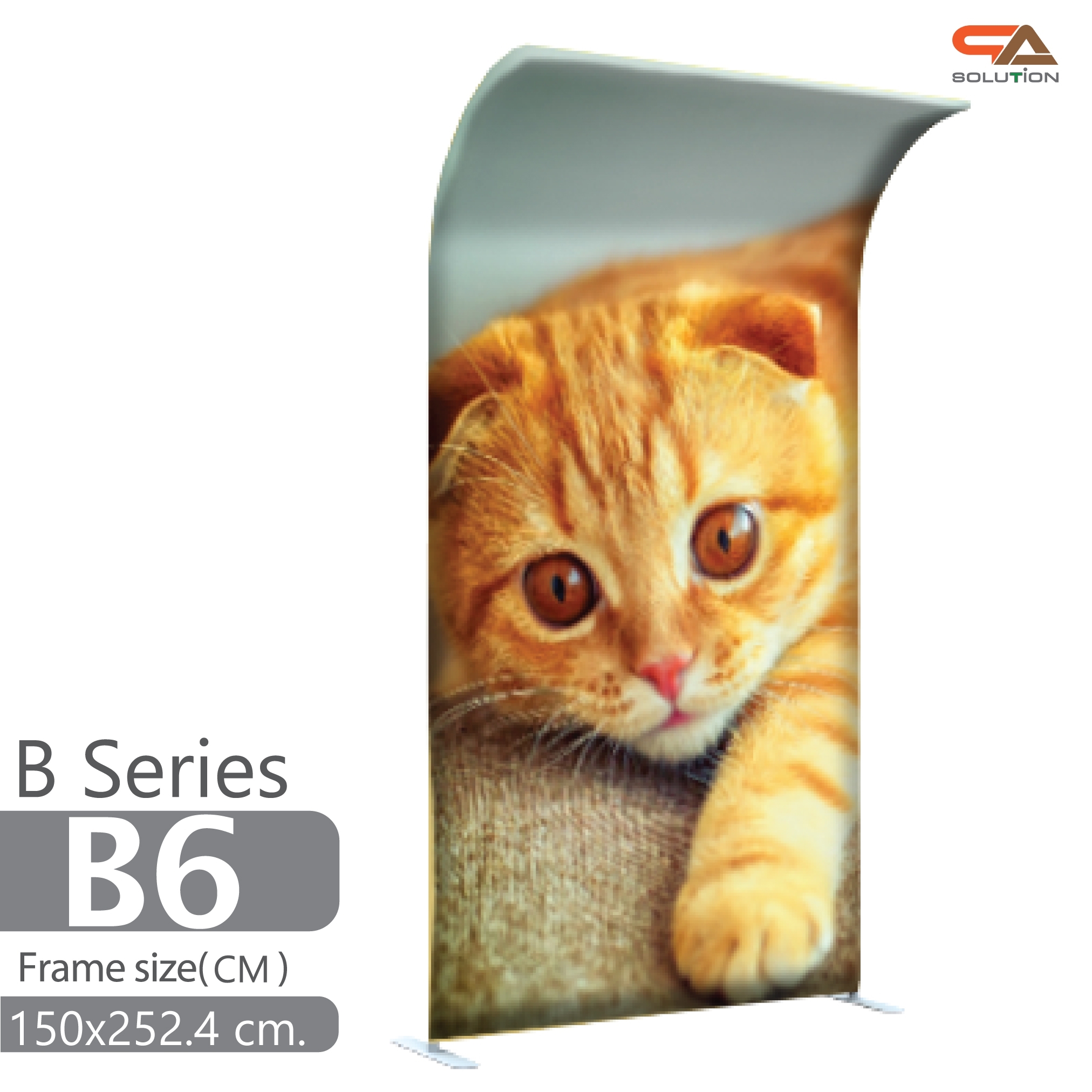 แบคดรอปผ้า รุ่นB series ขนาด (W)150 cm. x (H)228 – 324.6 cm. โครงอะลูมิเนียม ถอดประกอบได้ พร้อมกระเป๋าใส่อุปกรณ์