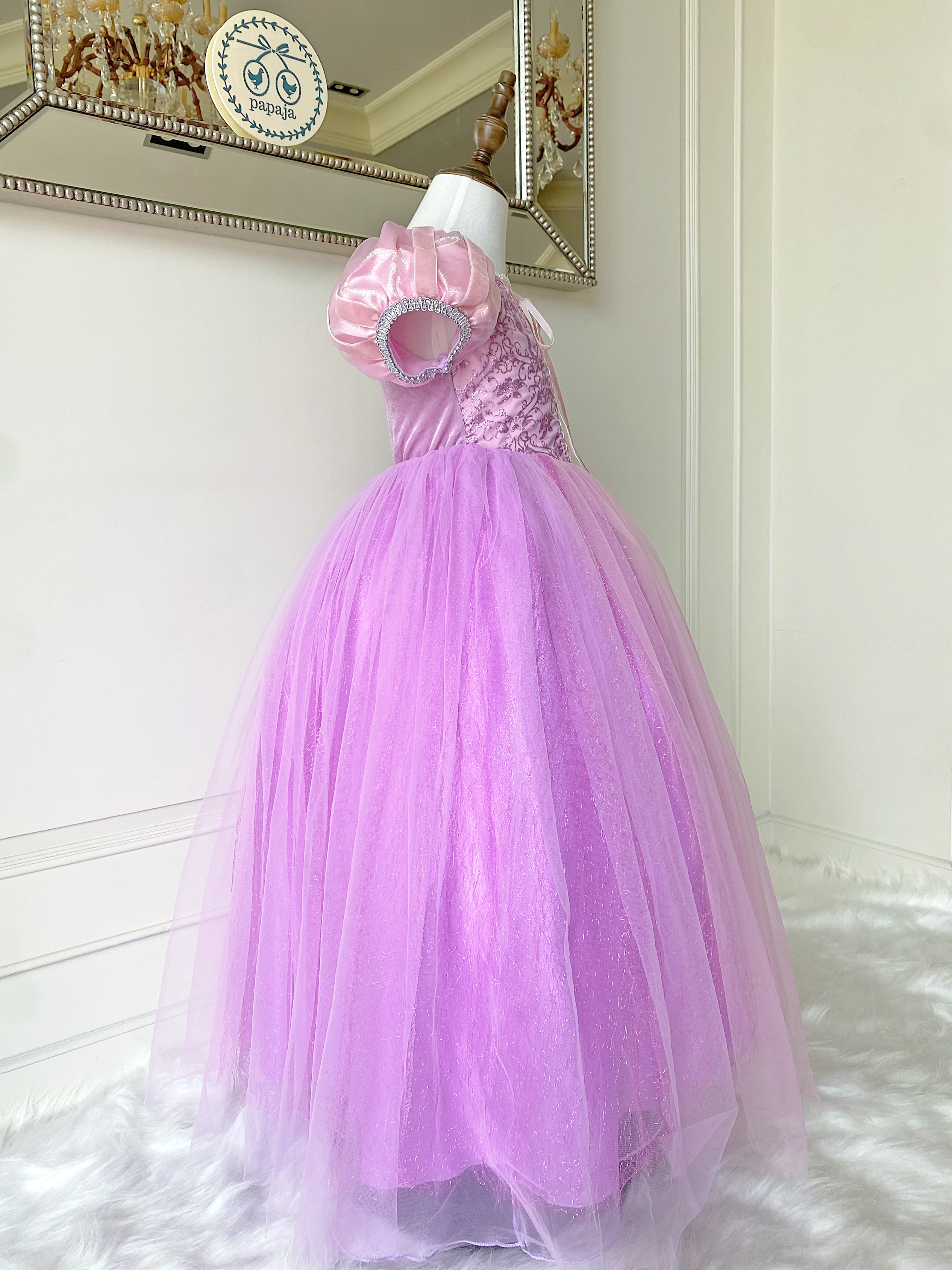 ชุดเจ้าหญิงราพันเซล รุ่นคลาสสิคยอดนิยม พร้อมปลอกแขนสวยหรู