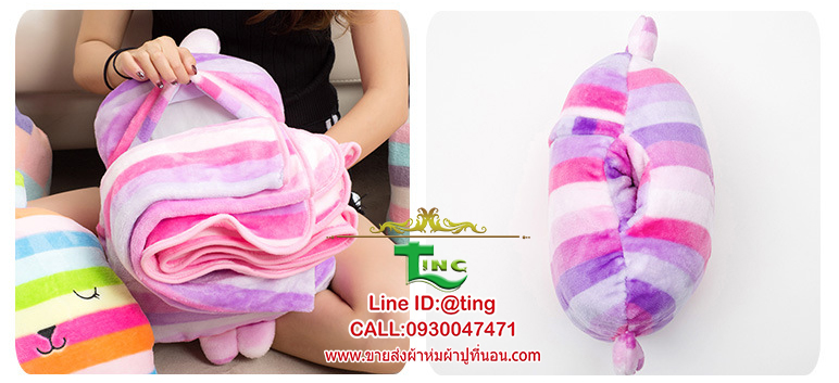 ตุ๊กตาเป้+ผ้าห่ม 100ตัว ผ้าห่มแยก คละลายคละสี