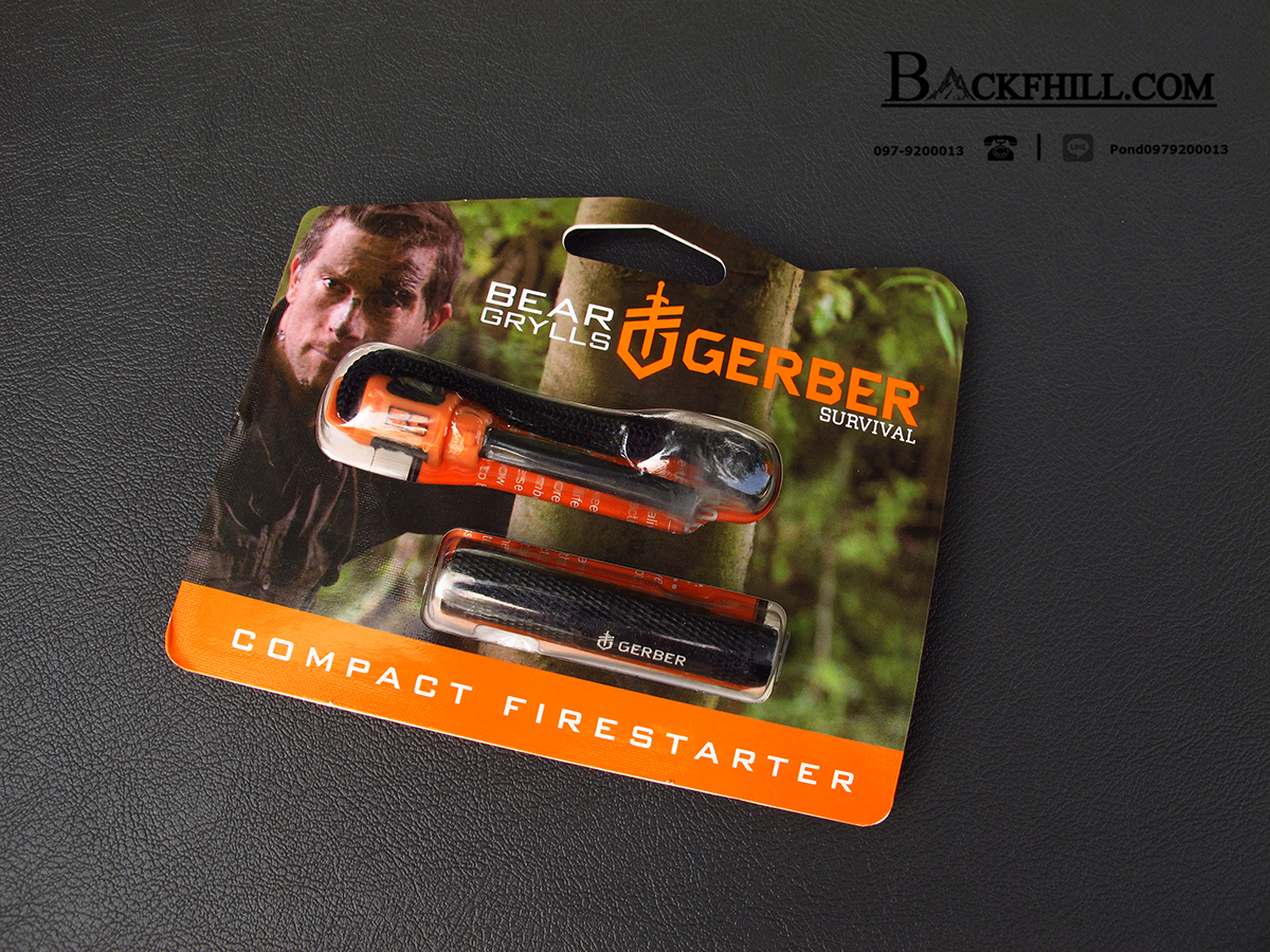 ที่จุดไฟเดินป่า Gerber compact firestarter.