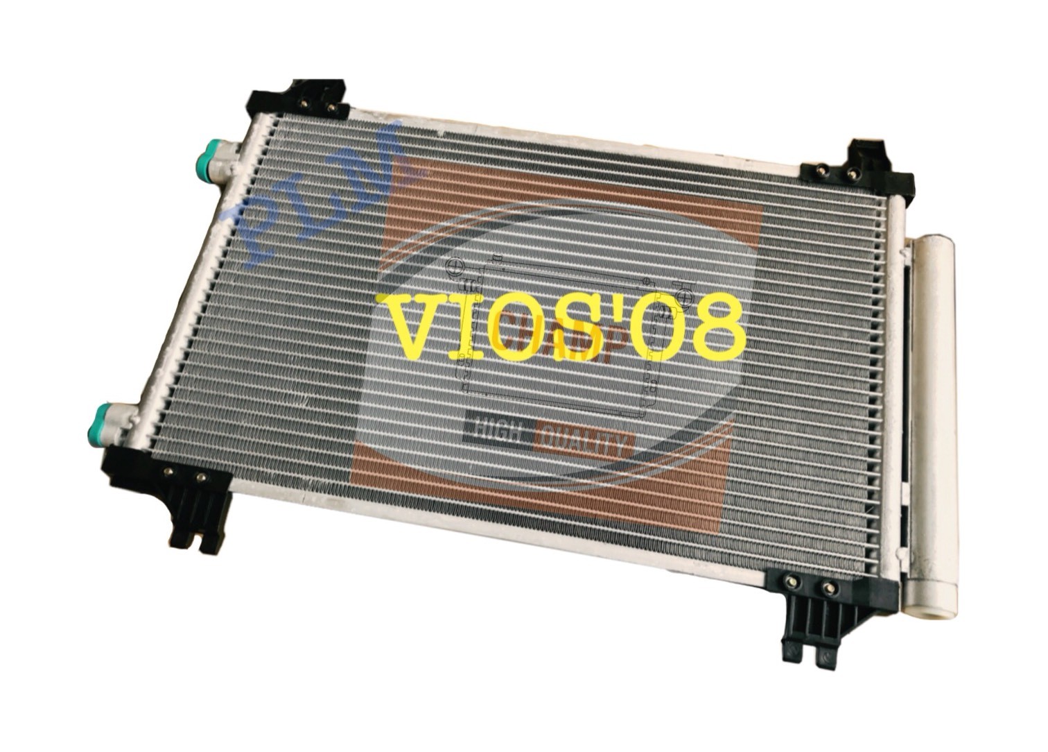 รังผึ้งแอร์/แผงแอร์ Toyota Vios 2007-2013