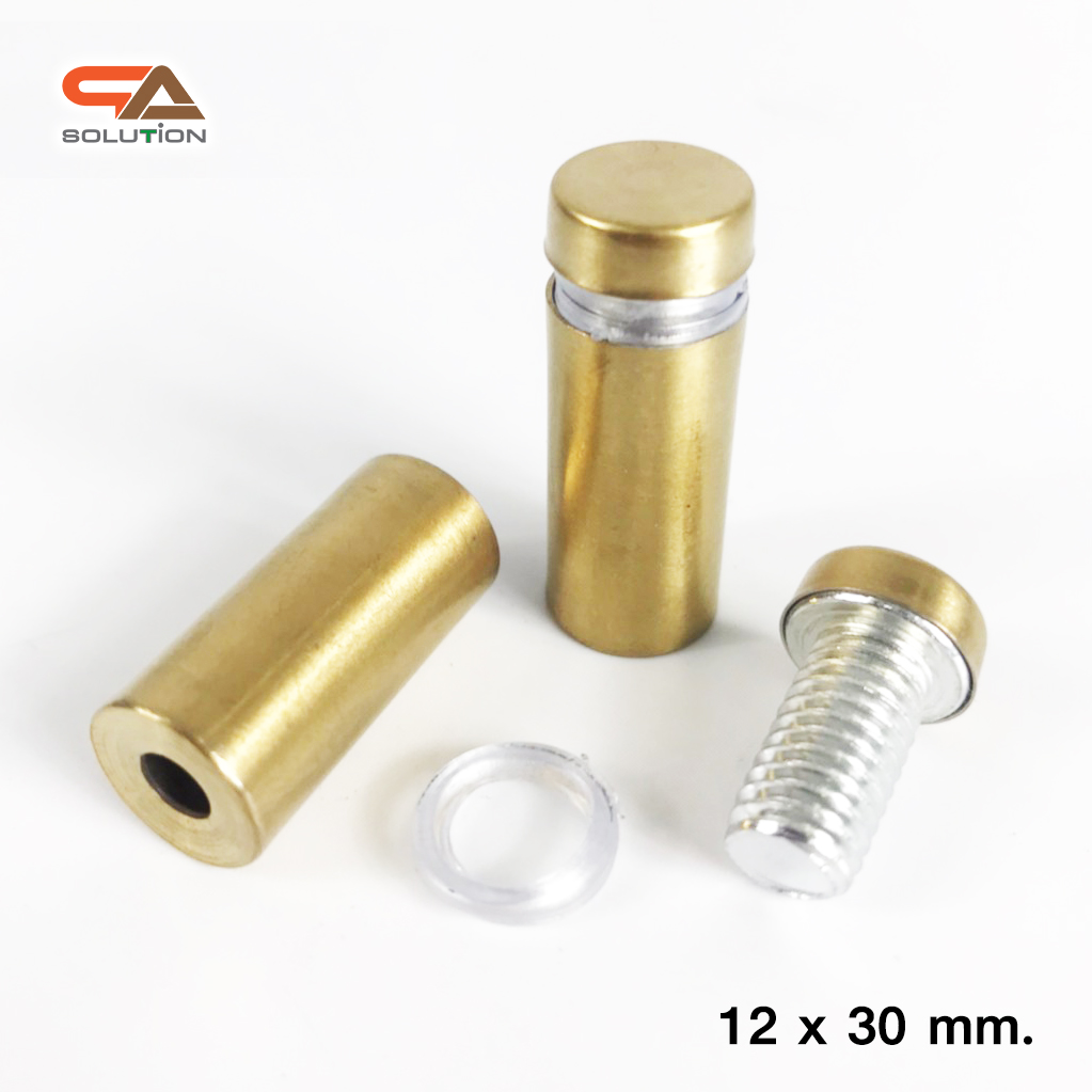 หมุดลอยสแตนเลส สีทอง ยึดกรอบภาพอะคริลิค หรือหมุดยึดกระจก (สั่งขั้นต่ำ 12 ตัว)