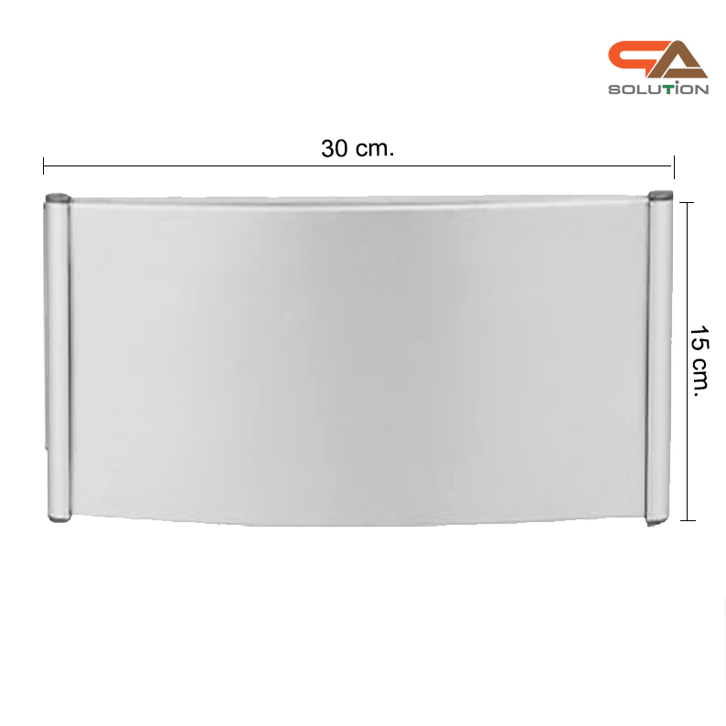 ป้ายหน้าห้อง ป้ายแผนก ป้ายอะลูมิเนียม รุ่นโค้ง ขนาด15x30 ซม. น้ำหนักเบา ติดตั้งง่าย ไม่ต้องเจาะผนัง