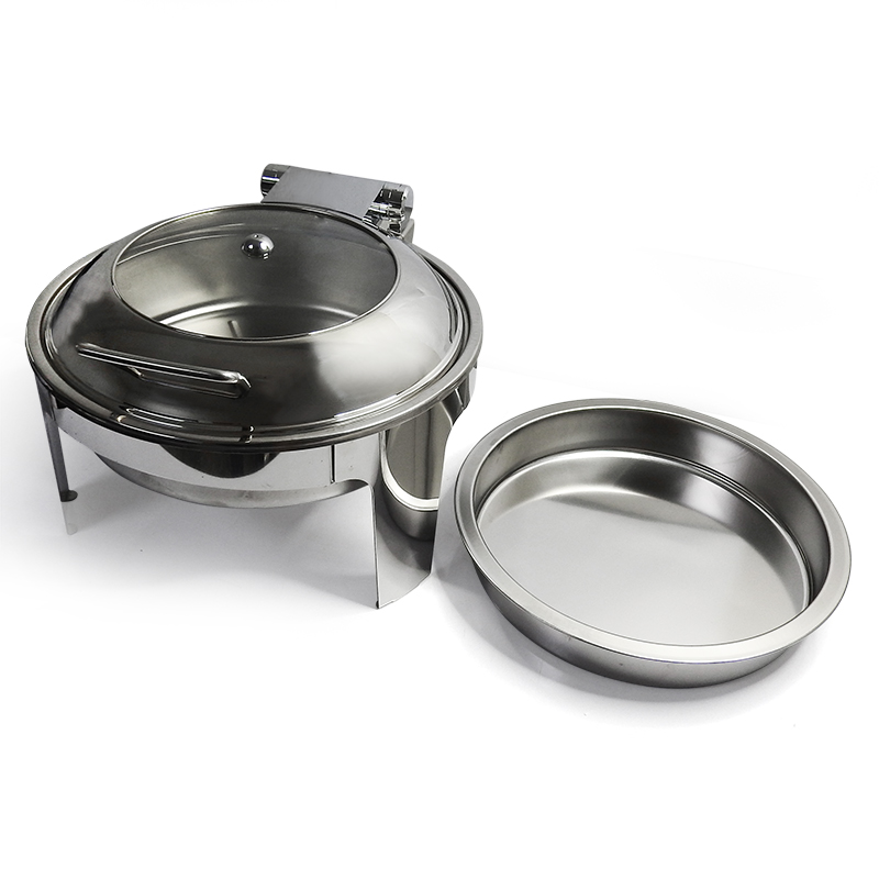 หม้ออุ่นอาหาร 6 ลิตร ทรงกลม ฝากระจก