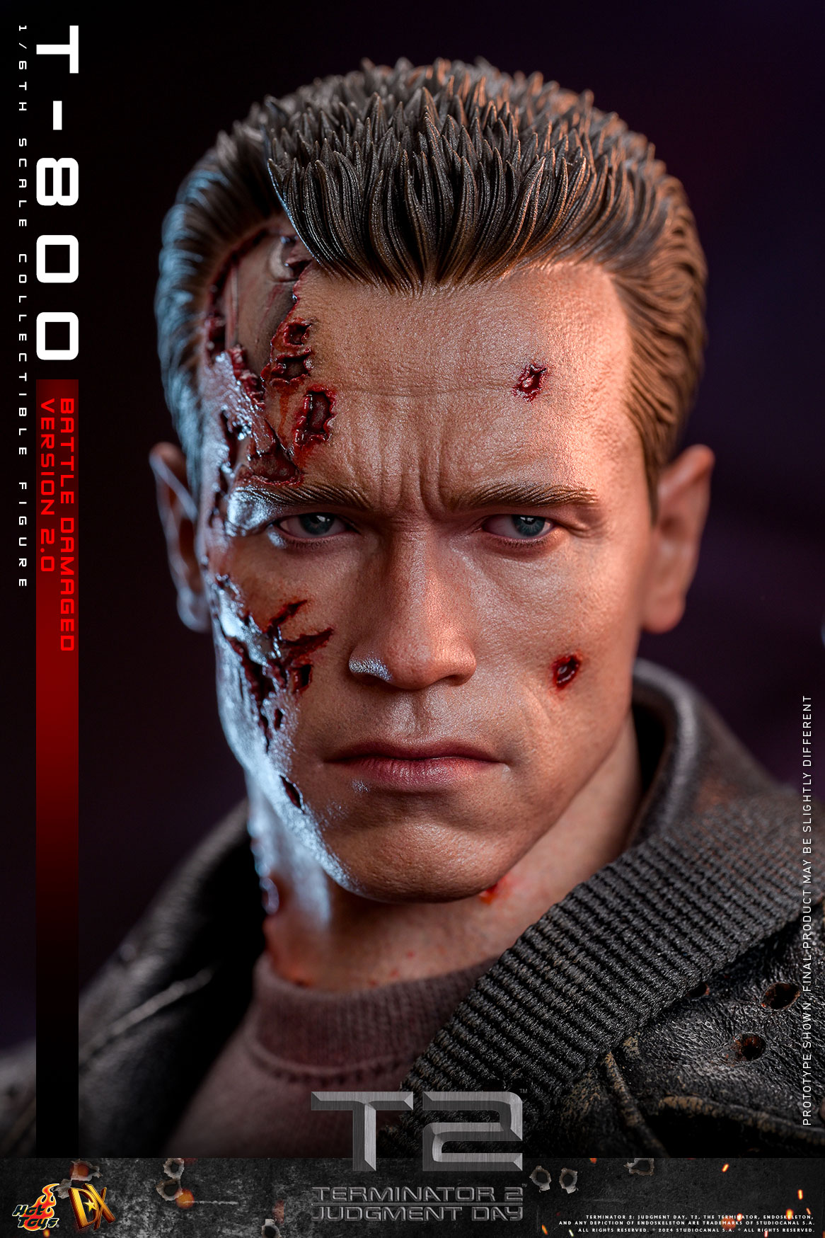Hot Toys DX46 Terminator 2: Judgment Day - T-800 (Battle Damaged Version 2.0)