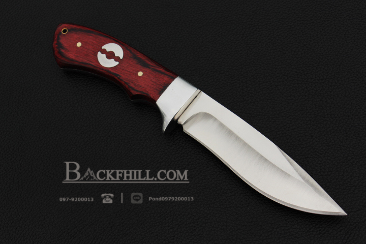 มีดใบตาย COLUMBIA รุ่น SB70 ใบมีดสีเงินทรงสวย ด้ามจับไม้อย่างดี พร้อมซองไนลอน