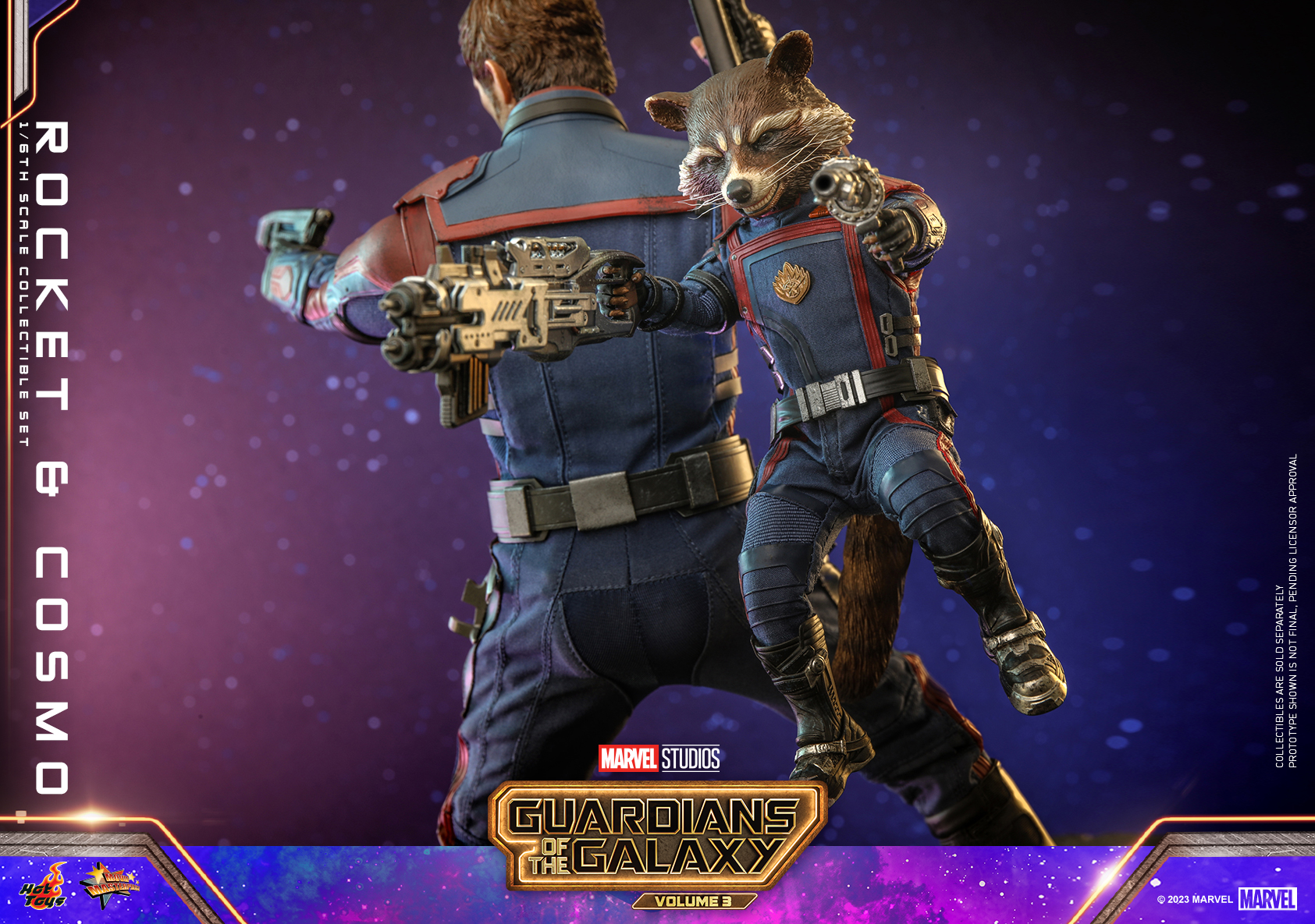 Hot Toys MMS708 1/6 Guardians of the Galaxy Vol. 3 - Rocket and Cosmo