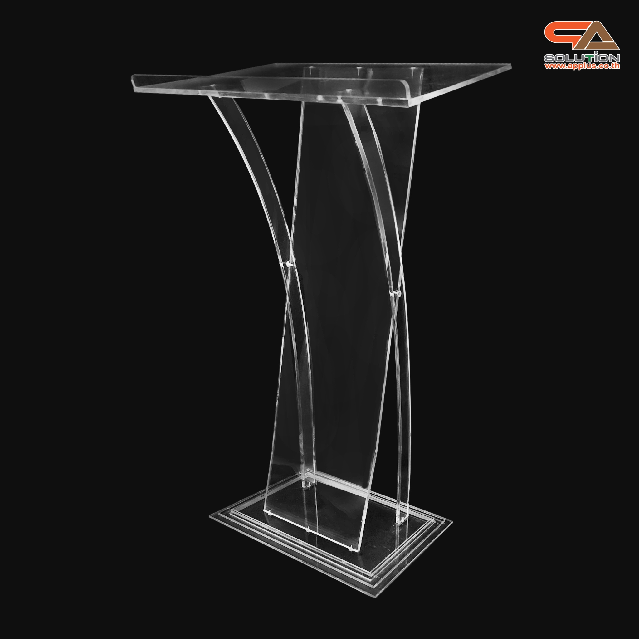 โพเดียม อะคริลิคใส รุ่น AC-29 สไตล์โมเดิร์น TOP เอียง ขนาด(W)59 x (L)38 x (H) 110 ซม.