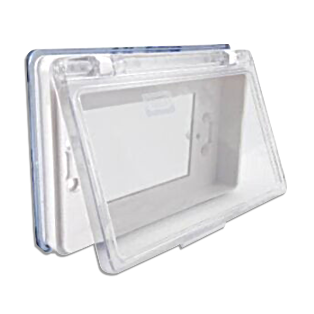 NANO ฝาครอบ ขนาด 3.5x5x1" สีขาว(ฝาใส) รุ่น NANO-411C (50 ชิ้น/กล่อง)