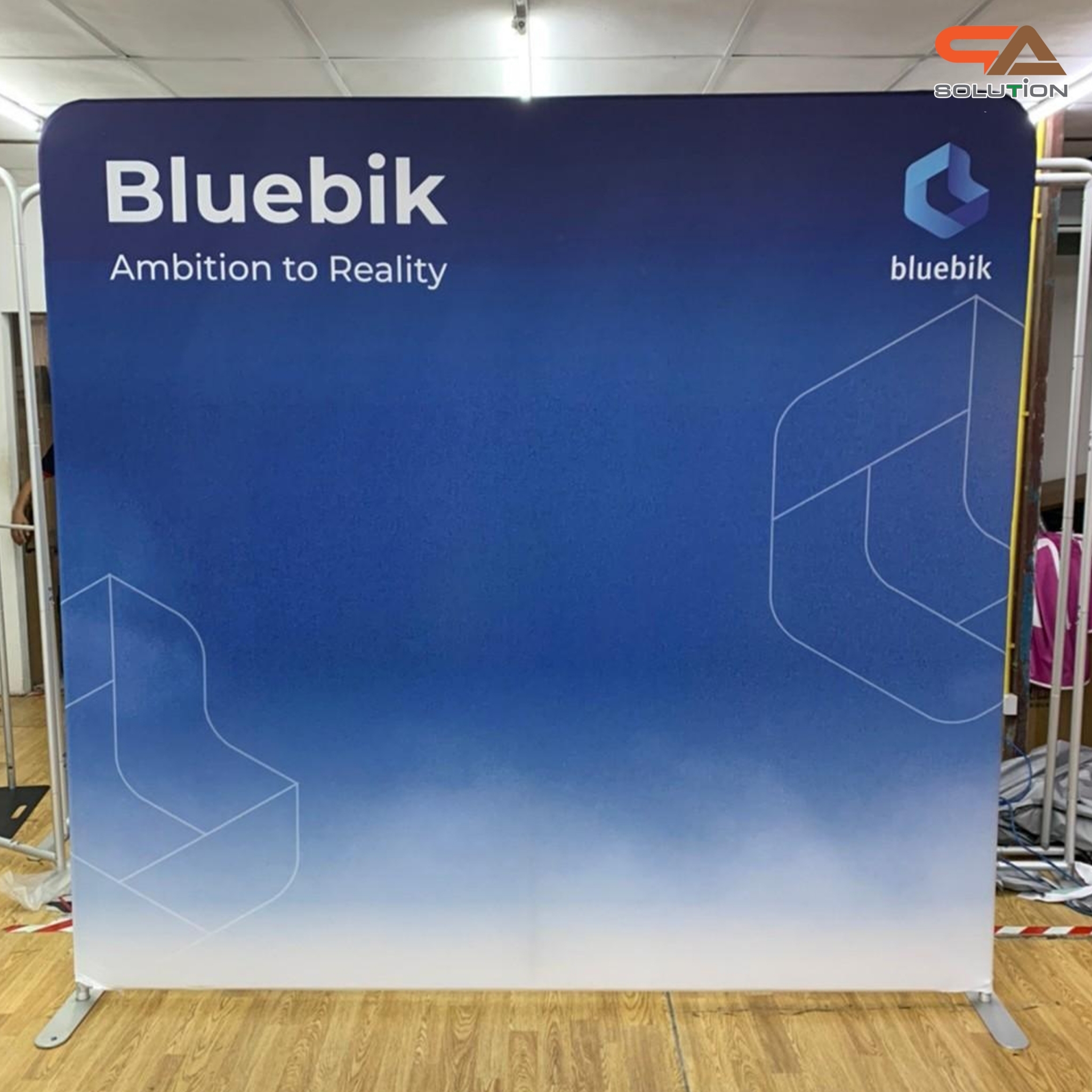 CLEARANCE SALE! แบคดรอปผ้า Fabric Backdrop รุ่นตรง ขนาด (W)244 x (H)226 cm. โครงอะลูมิเนียมถอดประกอบได้ แถมกระเป๋า ฟรี!