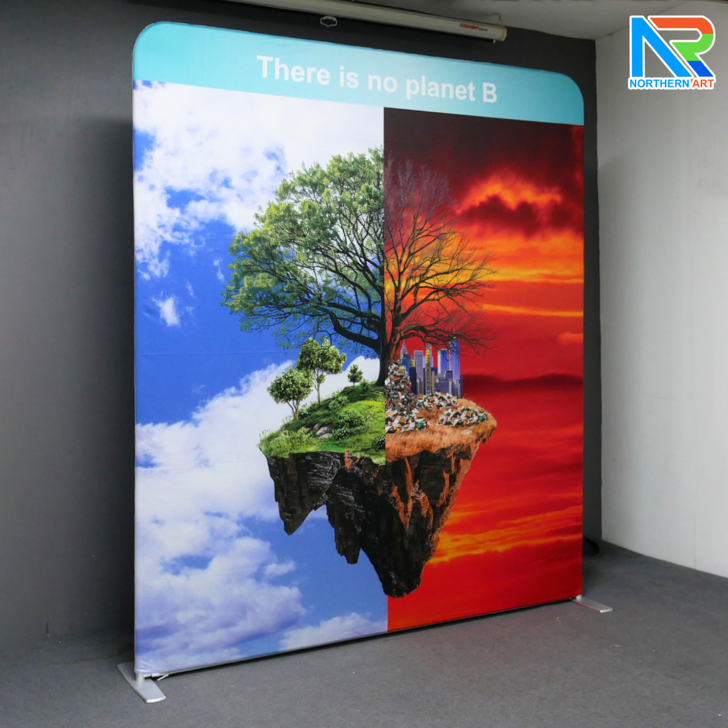 แบคดรอปผ้า (Fabric Backdrop) รุ่นตรง Savvy ขนาด (H)180 x (W)120-1000 cm. โครงอะลูมิเนียม ถอดประกอบได้ แถมฟรี! กระเป๋าใส่อุปกรณ์ 1 ใบ