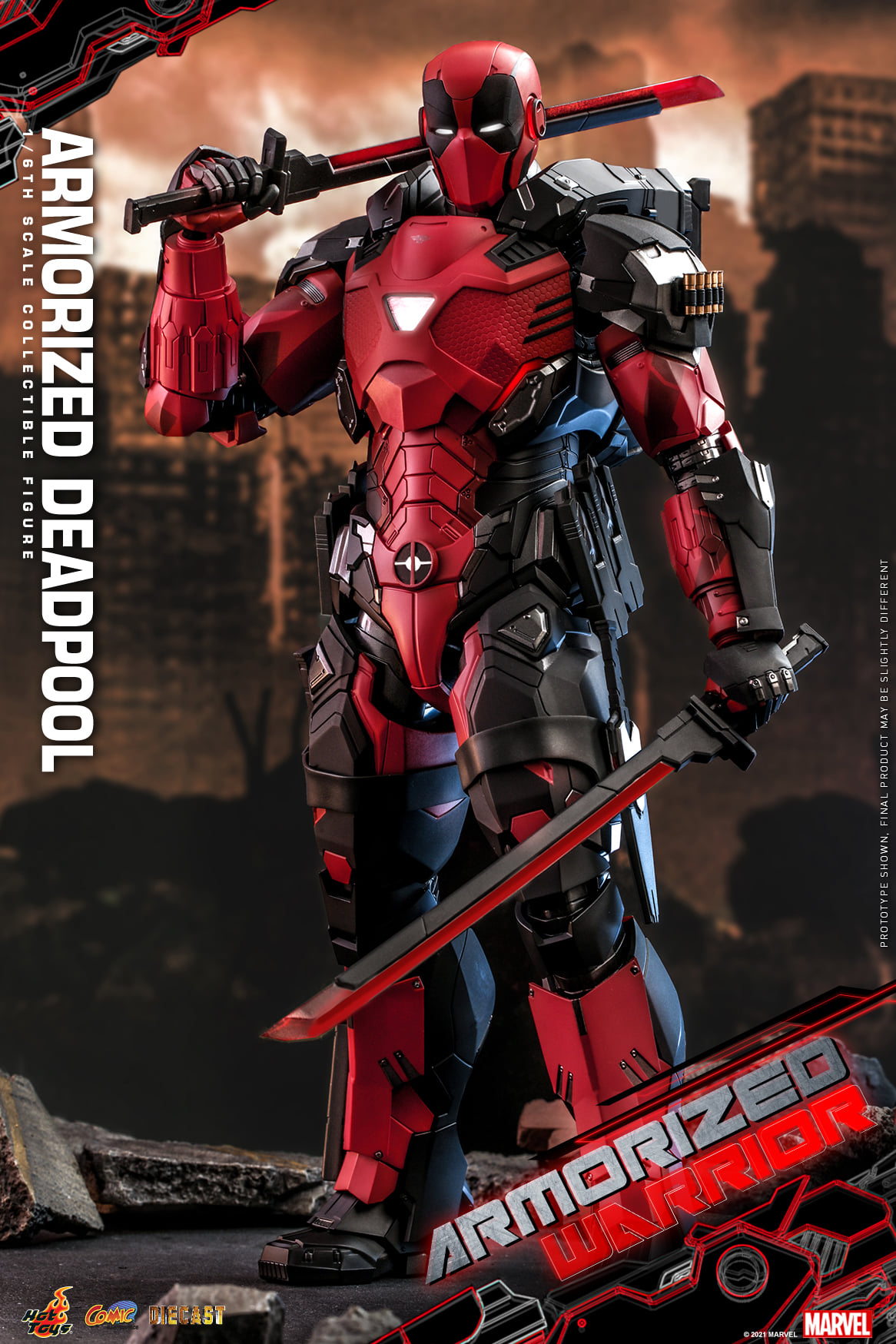 Hot Toys CMS09D42 1/6 Armorized Warrior - Armorized Deadpool (SE)